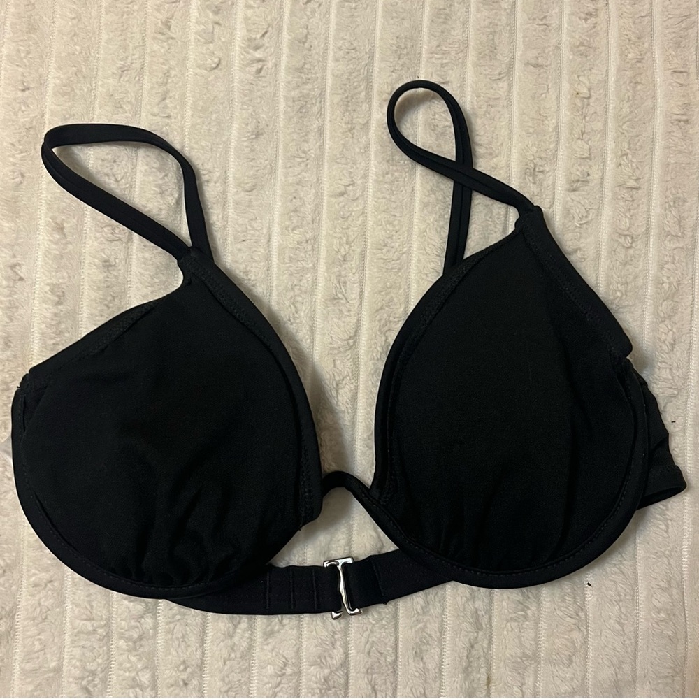 wired black bikini top